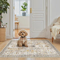 Madane Washable Area Rug 2x3, Small Entryway Rug Non-Slip Vintage Door Mat by Madane
