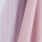 Bujasso Pink Blackout Curtains with Sheer Overlay Mix and Match Double Layer 80% Room Darkening Window Treatment Set for Girls Bedroom Living Room Pink Drapes with Tiebacks Grommet Top 37" Wx84 Lx2