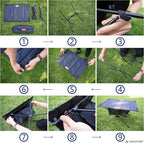 NACETURE Camping Table with Folding Legs and Mesh Storage Basket for Food, Coffee, or Camp Grill Accessories, Lightweight and Portable for Outdoor, Backpacking, Hiking, and Travel