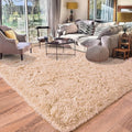 Camel Rugs for Bedroom, Soft Shaggy Modern Shag 4x6 Area Rug for Living Room by Quntue