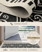 Latte&Fog 2x3 Entryway Rug, Small Modern Abstract Door Mat, Washable Kitchen Rug - Image 4