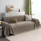 MYSKY HOME Couch Covers for 2 Cushion Couch Sofa, Chenille L Shape Sectional by MYSKYHOME