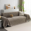 MYSKY HOME Boho Couch Cover Sand Sofa Covers Washable, Farmhouse Sofa Slipcover by MYSKYHOME