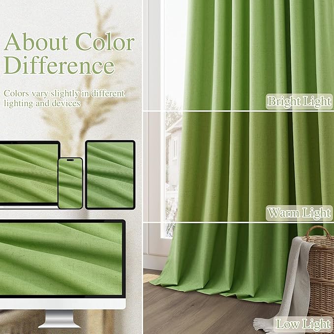 Guken 100% Blackout Curtains 90 Inch Length 2 Panels Set - Image 7