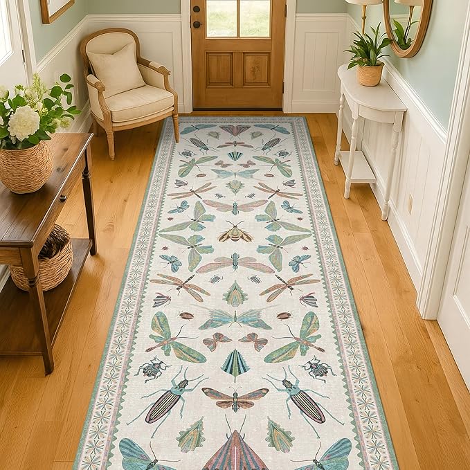 Insect Print 8ft Long Hallway Runner Rug - Image 6