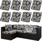 8Pcs Outdoor Cushion Covers, Patio Cushion Covers, Stretch Elastic Slipcovers by dreahoteztil