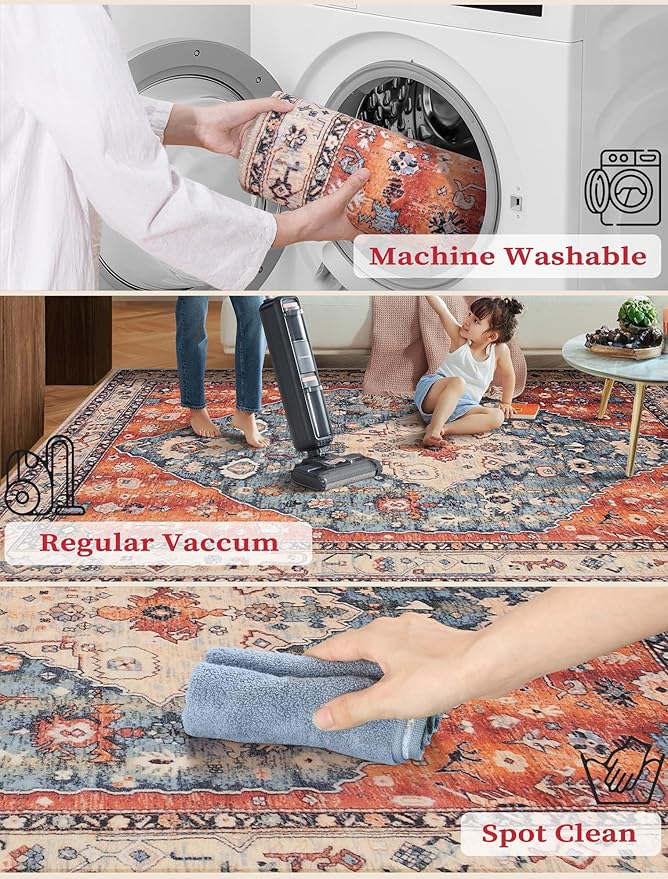 SERISSA Boho Washable Runner Rug - Image 2