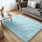 OLANLY 3x5 Machine Washable Small Bedside Rug, Soft Fluffy Shaggy Rugs - Image 3