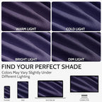 Nanspring Purple Linen Curtains 84 Inches Long, Back Tab Light Filtering Semi - Image 4