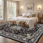 8x10 Area Rugs for Living Room: Washable Rug Soft Vintage Boho Medallion Carpet - Image 4