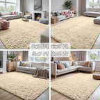 6x9 Area Rugs for Living Room Rug: Soft Fluffy Shag Beige Rugs for Bedroom - Image 7