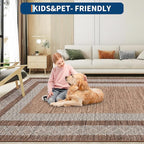 Washable 2.5x10 Kitchen Runner Rug, Easy Clean Geometri Rugs - Image 6