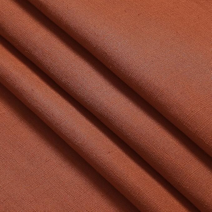 Nanspring Terracotta Linen Curtains 84 Inches Long 2 Panel Set Back Tab Boho - Image 9