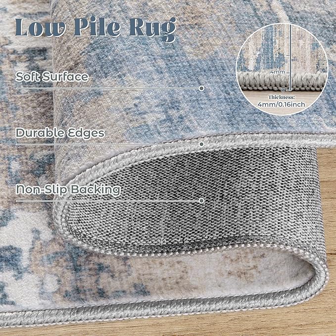 10x14 Area Rugs for Living Room, Washable Modern Abstract Large Area Rug - Image 5
