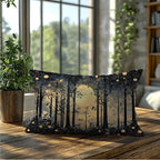Rustic Night Moon William Morris Inspired Forest Gold Pillow Covers 18x18 - Image 5