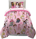 Franco Barbie Barbiecore Bedding Super Soft Comforter and Sheet Set with Sham, 5 Piece Twin Size, College Dorm Essentials (Official Licensed Product)