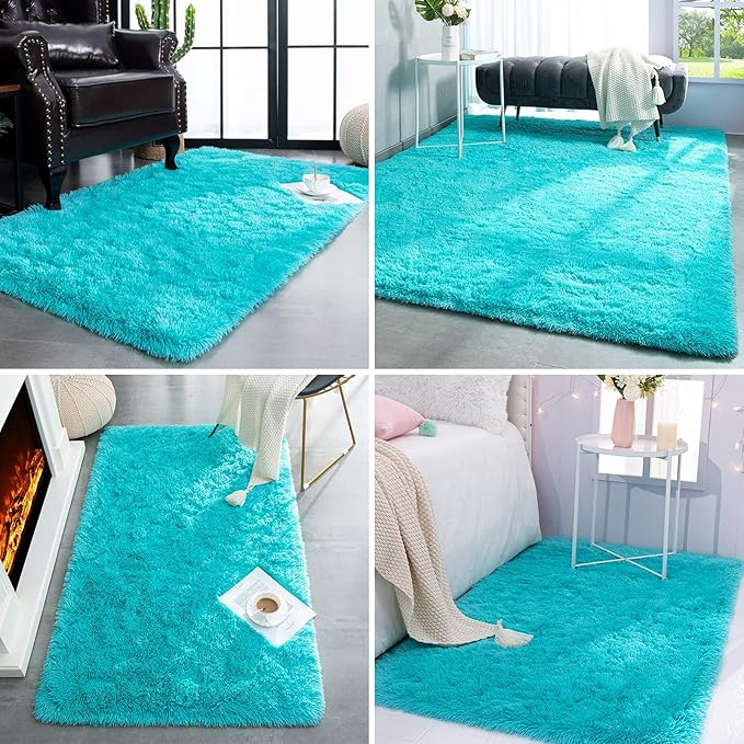 TWINNIS Super Soft Shaggy Rugs Fluffy Carpets, 4x5.9 Feet, Indoor Modern Plush - Image 5