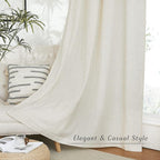 NICETOWN Natural Linen Kitchen Window Curtains Over Sink, Grommet Thick Linen - Image 7