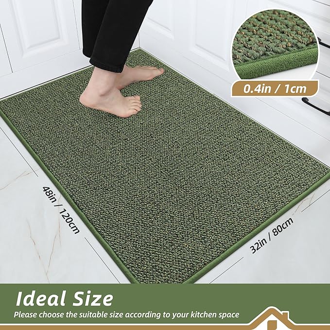 BEQHAUSE Kitchen Rugs 32"x48", Non-Slip Kitchen Mats - Image 2