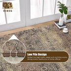Washable Area Rug 3' x 5 ' Vintage Traditional Persian Mat - Image 5