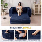 MAXYOYO Convertible Sofa Bed, Pull-Out Loveseat Couch Bed for Small Space