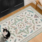 Washable Sage Green Large Entryway Rug, 3x5 Area Rugs - Image 3