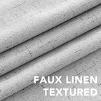 H.VERSAILTEX Linen Blackout Curtains Durable Thick Textured Linen Look 100% - Image 4