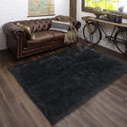 Latepis 4x6 Shag Dark Grey Faux Fur Sheepskin Rug Bedside Plush Rugs Washable - Image 7