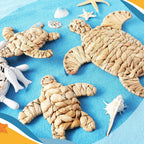 Threehoney 3 Pcs Sea Turtle Beach Decor Handmade Wicker Turtle Wall Decor