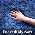 ONASAR Navy Blue Area Rugs for Living Room Bedroom, 5x8 Fluffy Bedside Rug - Image 2