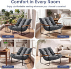 MAXYOYO Modern Accent Chair, Tufted Living Room Chair with Metal Frame