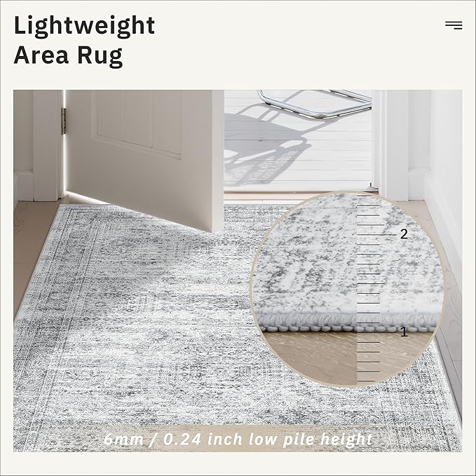 Runner Rug 2'x6' Washable Non-Slip Runner Rugs - Image 7