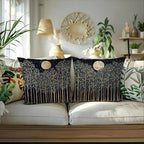 Rustic William Morris Night Moon Forest Green Decor Pillow Covers 18x18 Set of 2 - Image 5