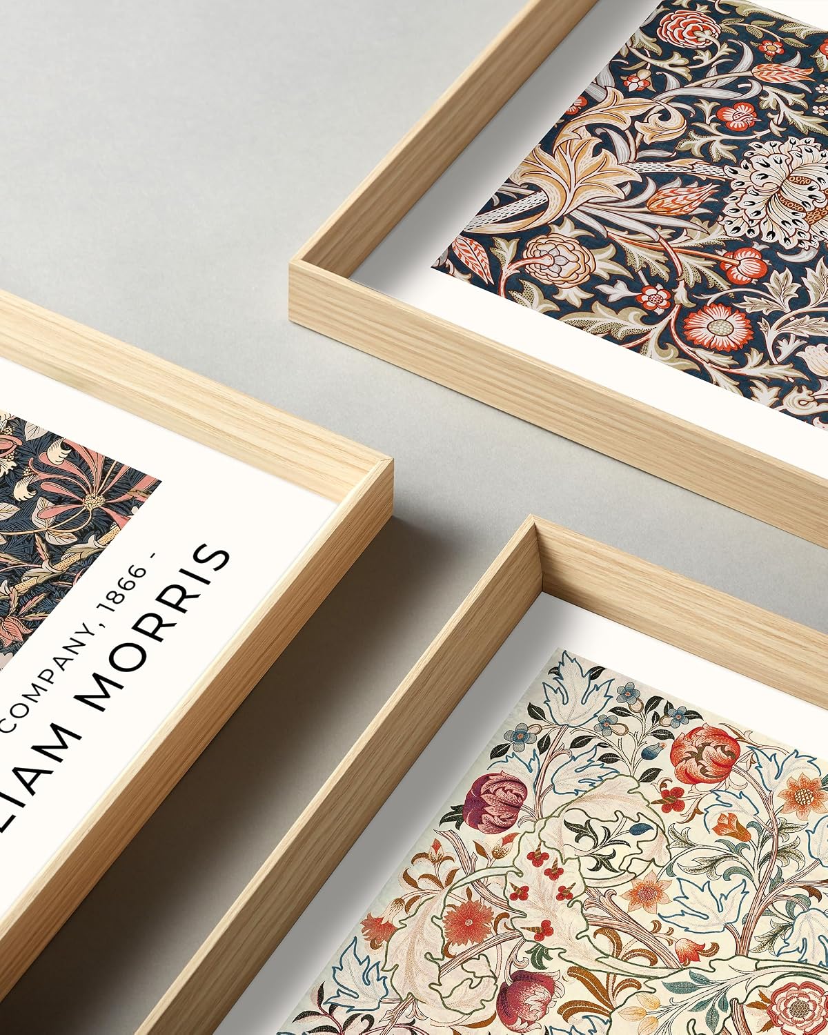 HesenDot William Morris Vintage Framed Wall Art, Floral Canvas Prints