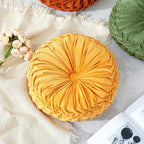 Drydiet 1 Pcs Round Pumpkin Throw Pillow Fall Pillow(Yellow,15'')