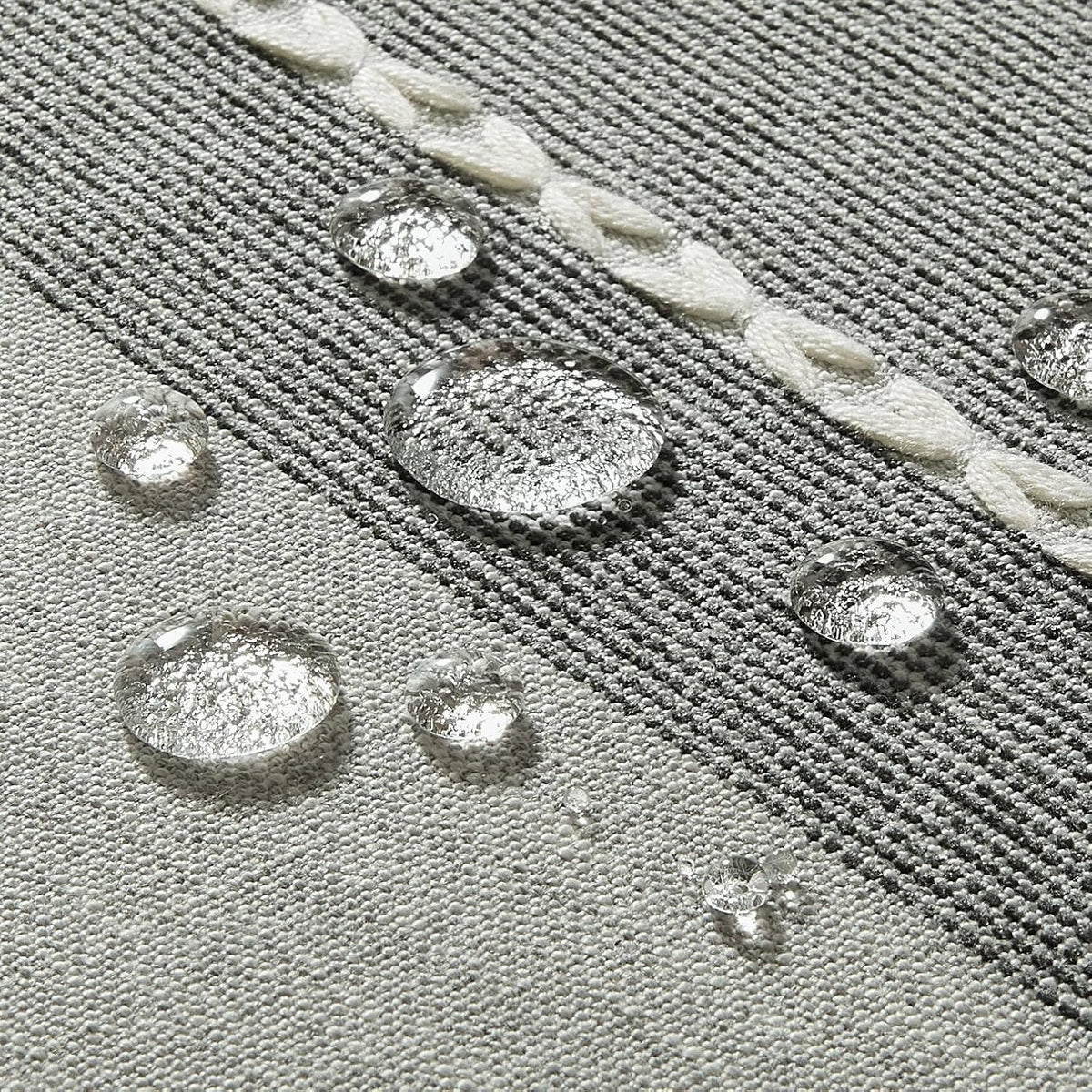 ZeeMart Contrast Linen Rectangle Table Cloth 60x120 Inch Grey