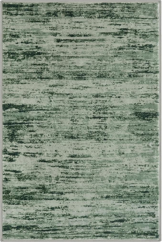 Lansny Modern Abstract Entryway Rug Indoor 2x3 Washable Rug Non-Slip Soft Small - Image 9
