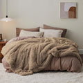 Bedsure GentleSoft Fluffy Brown King Size Blanket by BEDSURE