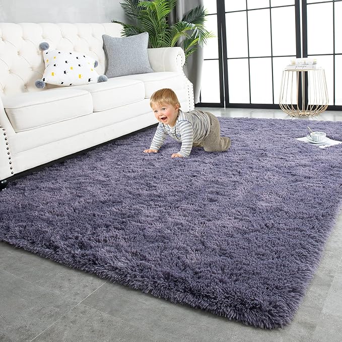 TWINNIS Super Soft Shaggy Rugs Fluffy Carpets 8x10 Feet, Indoor Modern Plush by TWINNIS