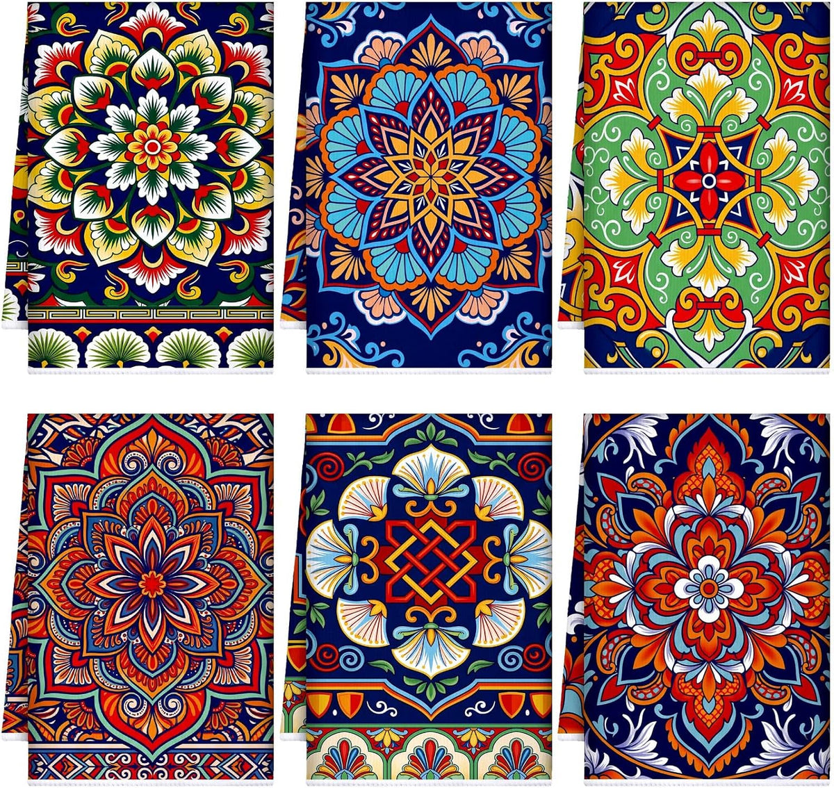 Bencailor 6 Pcs Coffee Kitchen Towels Decorative Dish Towels Sets