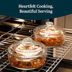 Libbey Baker's Basics 2-Piece Round Glass Casserole Dish Set with Lids