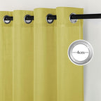 NICETOWN Bright Yellow Linen Curtains - Image 2
