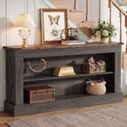 Tribesigns 63" Console Table, 3-Tier Entryway Table with Storage Shelves