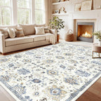 AMADA HOMEFURNISHING 8x10 Washable Area Rug, Low-Profile Large Area Rug by AMADAHOMEFURNISHING