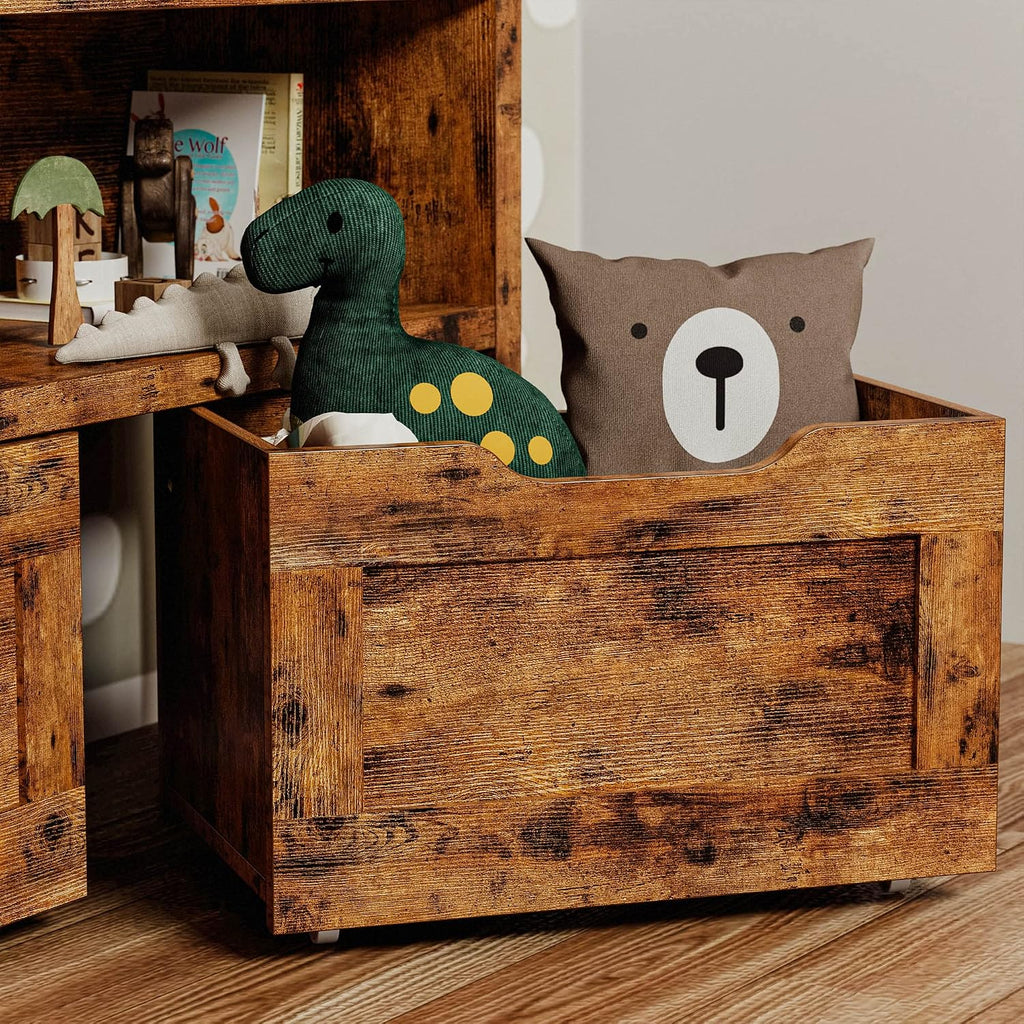 IRONCK Toy Storage Organizer with Drawers, Floor Toy Box with Wheels