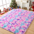 Tepook Soft Rainbow Rug for Girls Room, Cute Fluffy Girls Bedroom Rugs by Tepook