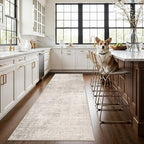 Hallway 3x8 Washable Runner Rug: Abstract Stain Resistant Entryway Kitchen Area by HYHAOYUNLAI