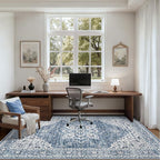 8x10 Area Rugs for Living Room: Washable Rug Soft Vintage Boho Medallion Carpet - Image 9