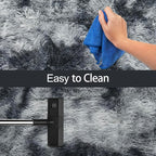 Tie-Dyed Dark Grey 3x10 Machine Washable Runner Rugs - Image 7