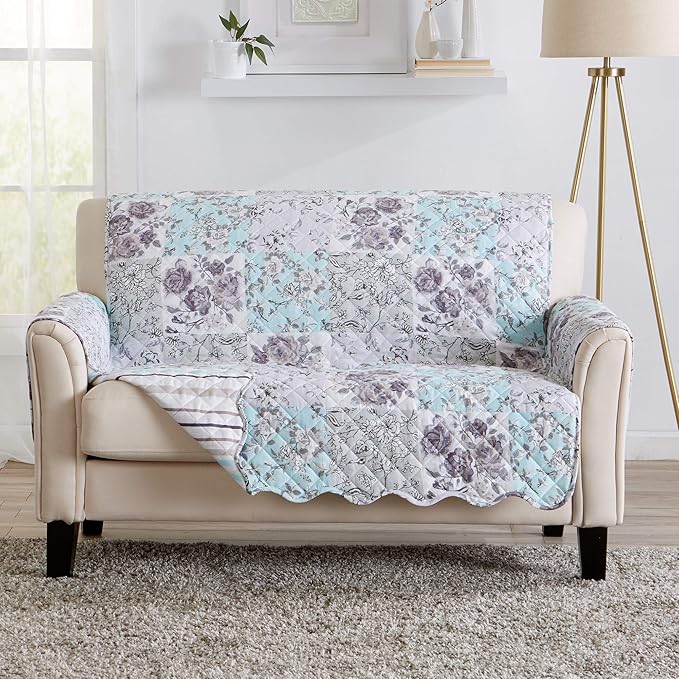 Great Bay Home Reversible Floral Patchwork Loveseat Furniture Protector by GreatBayHome